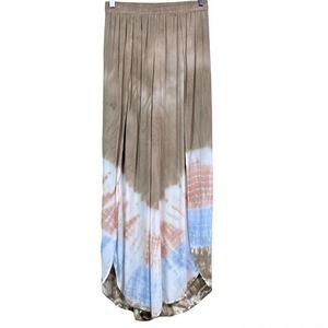 Young Fabulous & Broke Tie-Dye Cropped Pants - Brown and Blue